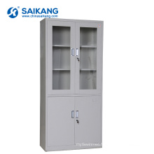 SKH050 Glass Door Medical Office Cabinet With Lock